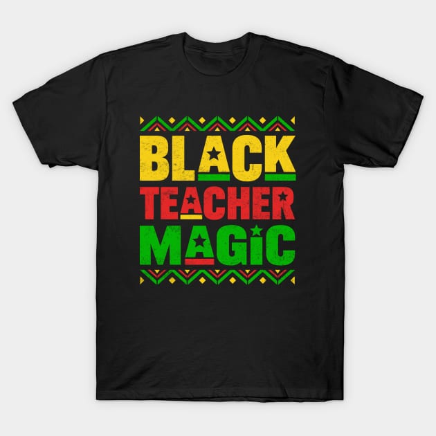 VINTAGE BLACK TEACHER MAGIC T-Shirt by mansoury